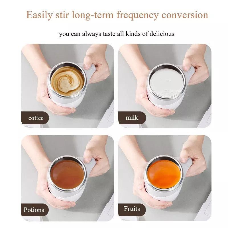 Rechargeable Model Automatic Stirring Cup Coffee Cup High Value Electric Stirring Cup Lazy Milkshake Rotating Magnetic Water Cup.