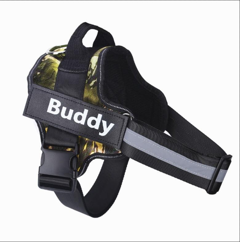 Personalized Dog Harness NO PULL Reflective Breathable Adjustable Pet Harness Vest For Small Large Dog Custom Patch Pet Supplies.