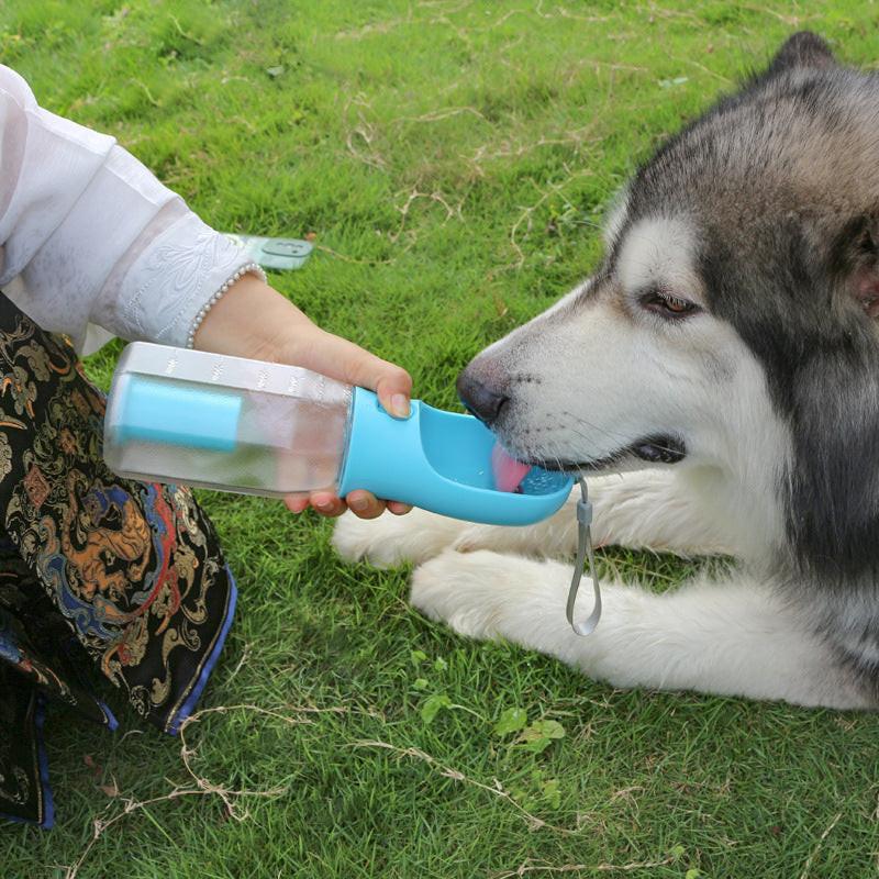 Portable Cat Dog Water Bottle Food Feeder Drinker Poop Dispenser 3 In 1 Leak-proof Multifunctional Dog Water Bottle Pet Products.