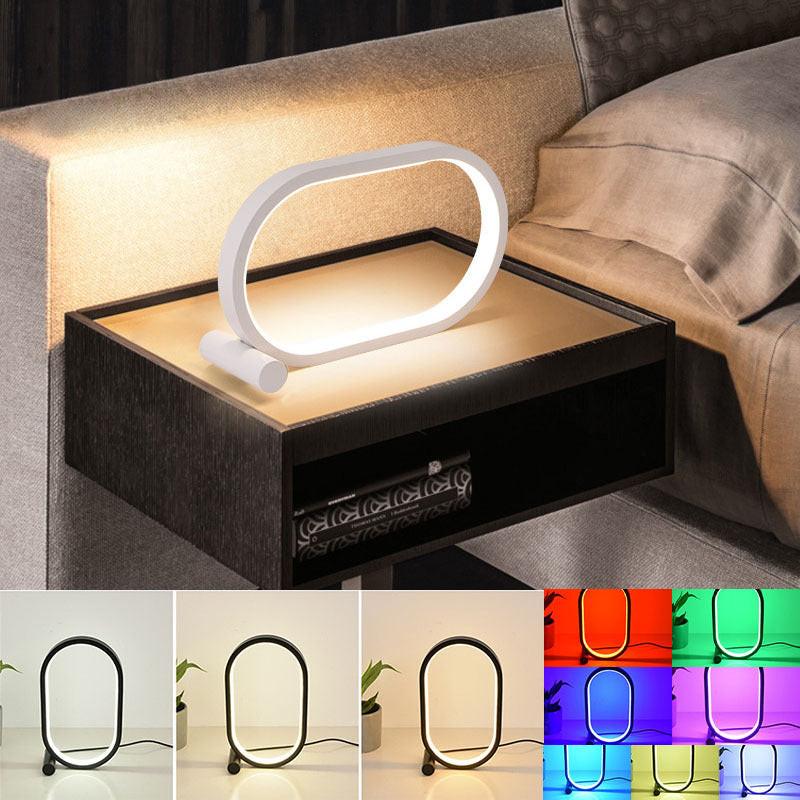 Usb Plug-In Lamp Oval Acrylic Lamp Touch Control Dimmable Modern Simple Creative Night Lamp Bedside Reading Lamp Desk Table Led.