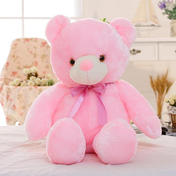 Creative Light Up LED Teddy Bear Stuffed Animals Plush Toy Colorful Glowing Christmas Gift For Kids Pillow.
