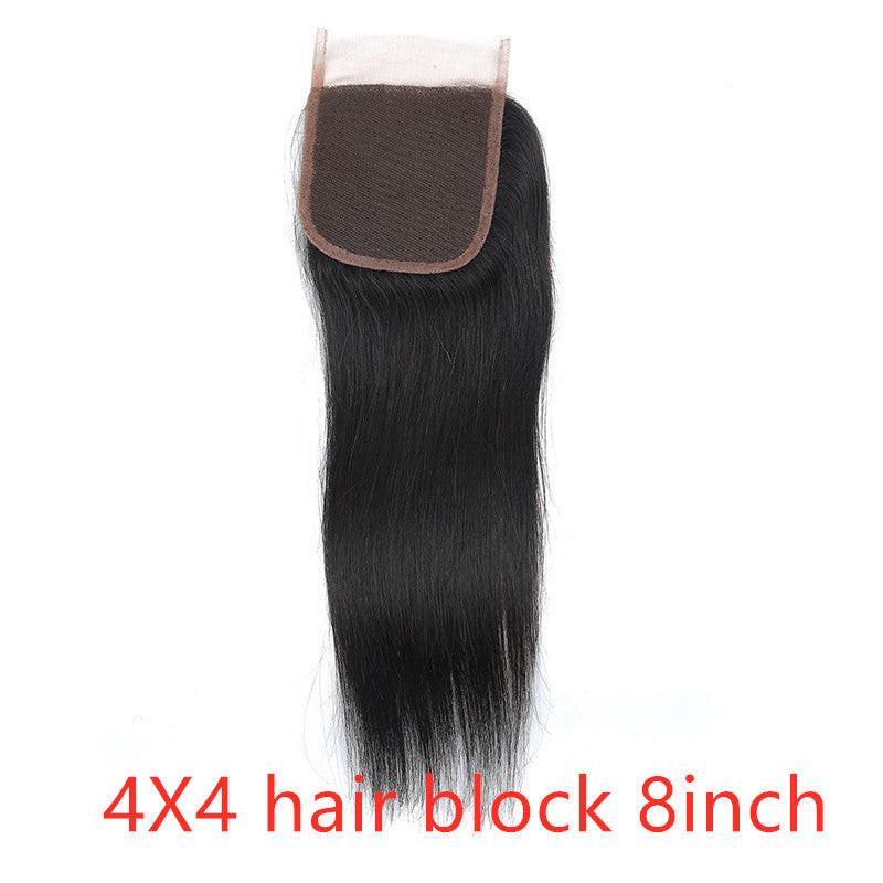 Real human hair straight wave human hair hair curtain natural color wig hair extension.