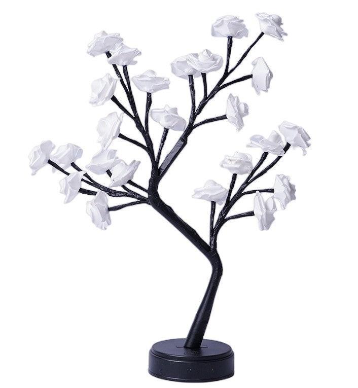 Table Lamp Flower Tree Rose Lamps Fairy Desk Night Lights USB Operated Gifts For Wedding Valentine Christmas Decoration.