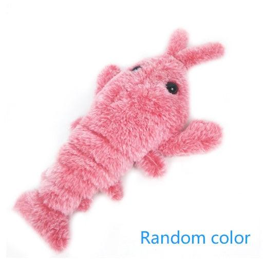 Pet Toys Electric Jumping Shrimp USB Charging Simulation Lobster Funny Cat Plush Pets Toy.