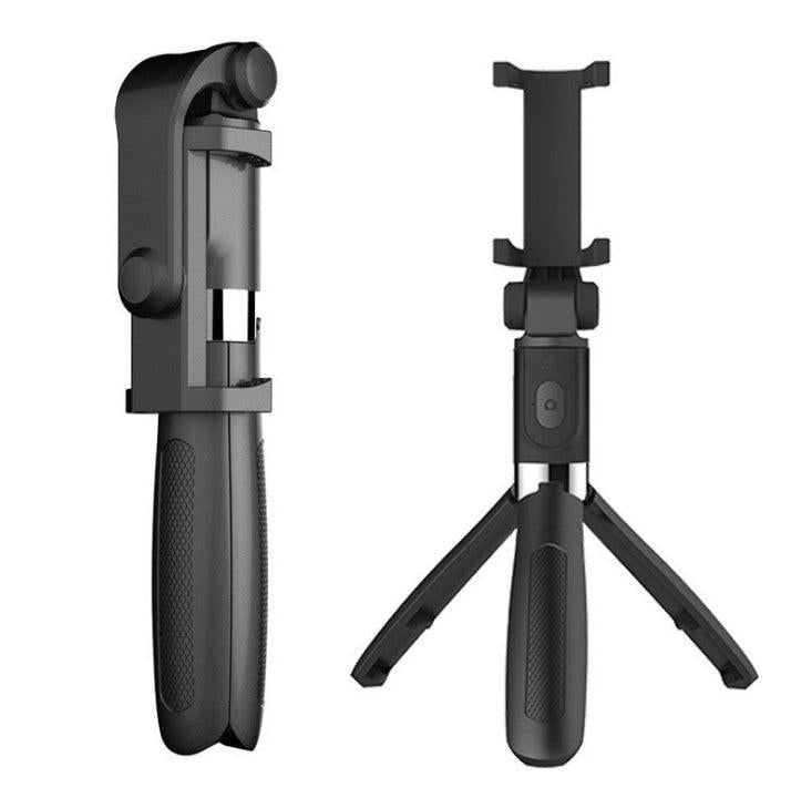 Compatible with Apple, Tripod Selfie Stick Mobile Universal Live Triangle Bracket One Bluetooth Selfie Artifact.