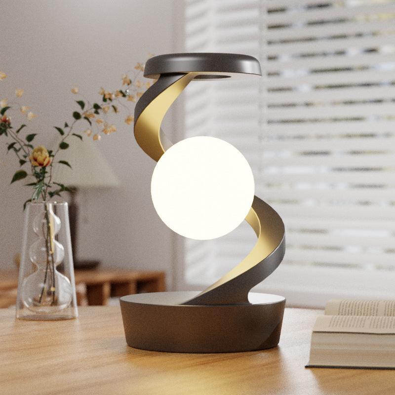Rotating Moon Desk Lamp With Phone Wireless Charging Sensor Control Table Lamps Decorative Desktop Lamp Small Night Lamp Home Decor.