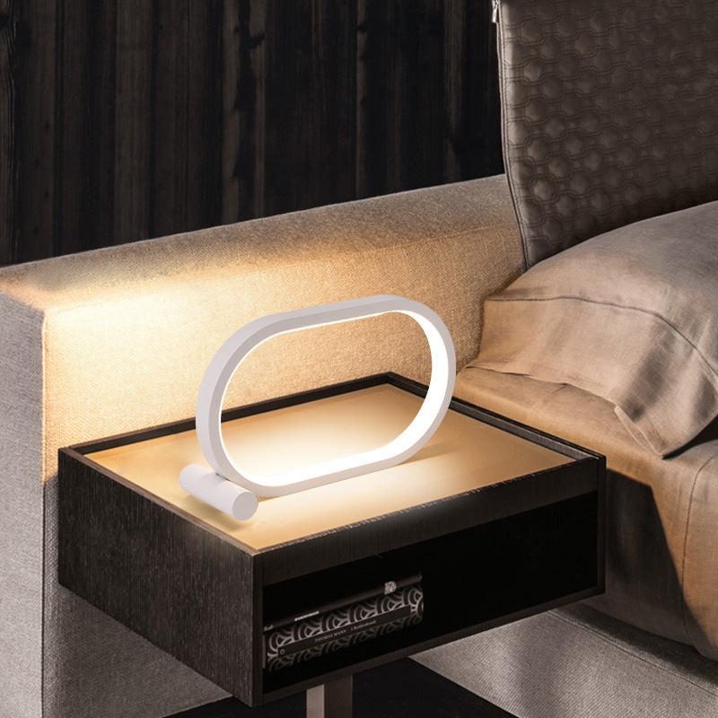Usb Plug-In Lamp Oval Acrylic Lamp Touch Control Dimmable Modern Simple Creative Night Lamp Bedside Reading Lamp Desk Table Led.