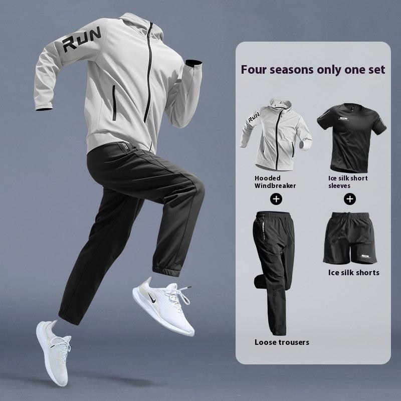 Running Sports Suit Men's Fitness Leisure Speed Training Wear.