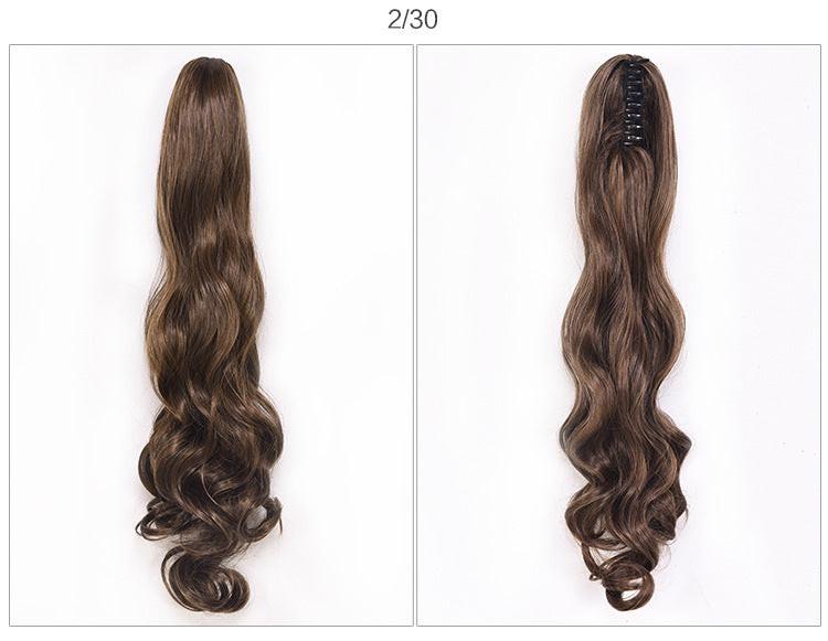 Wig ponytail female claw clip ponytail curly hair clip ponytail wig.
