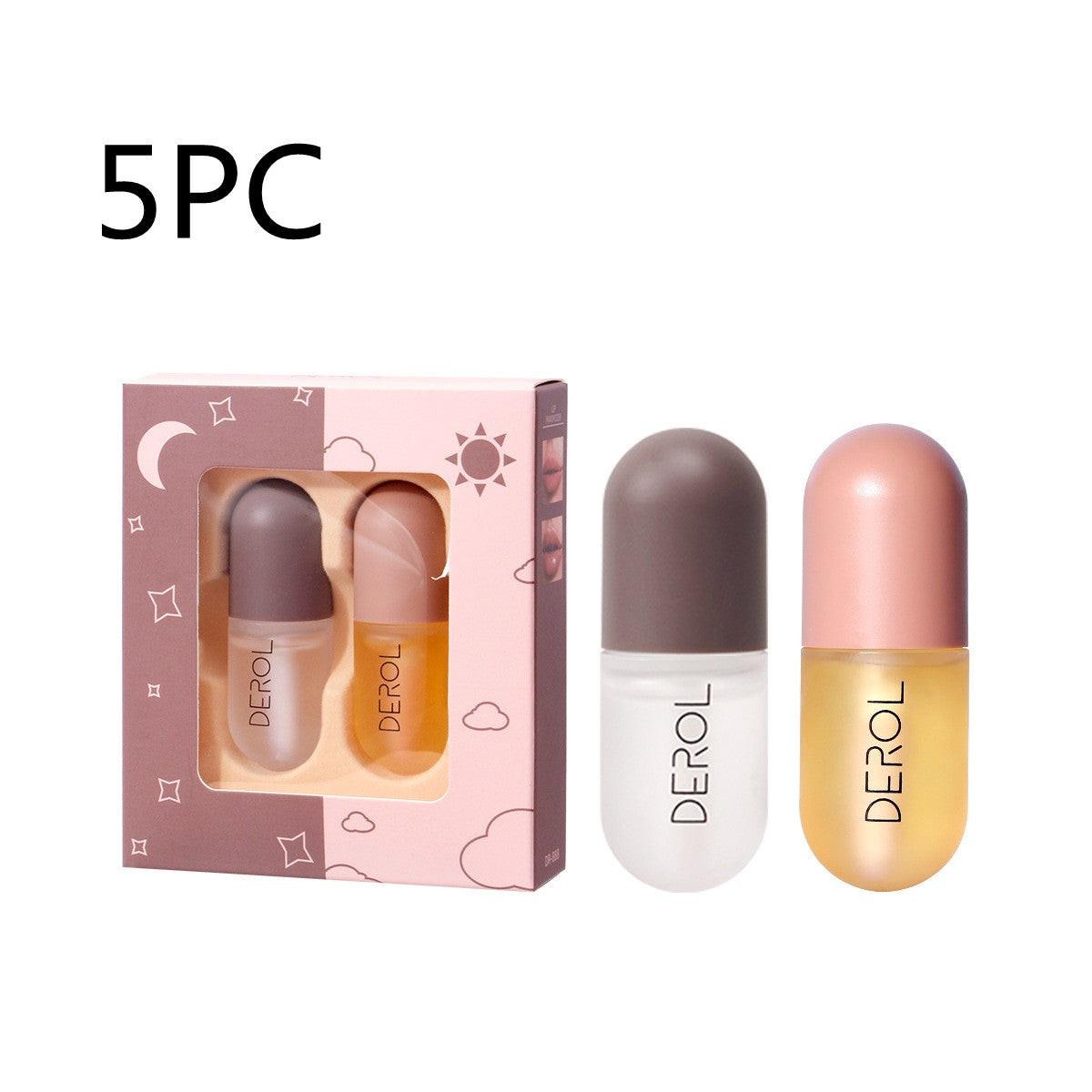Day Night Instant Volume Lip Plumper Oil Clear Lasting Nourishing Repairing Reduce Lip Fine Line Care Lip Beauty Cosmetic.