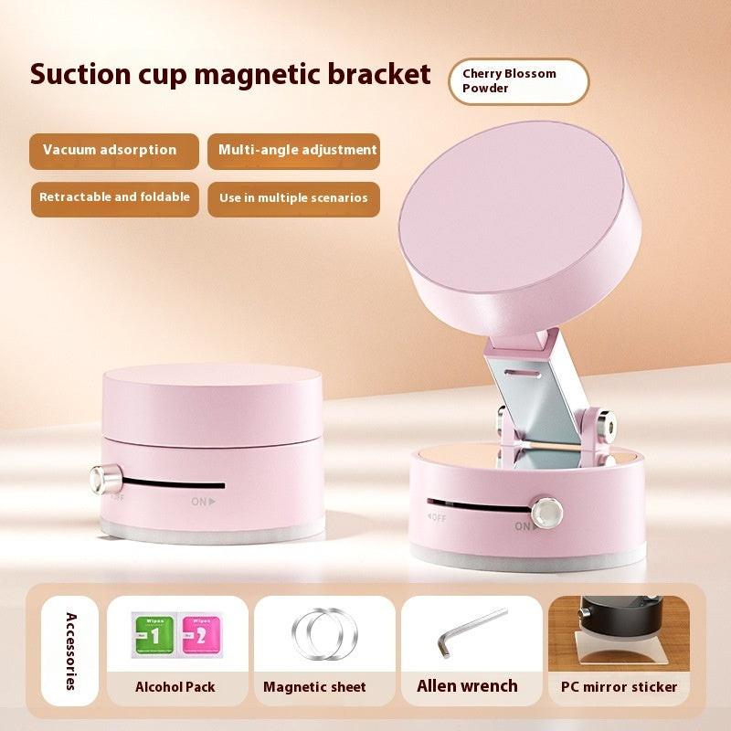 Foldable Magnetic Vacuum Car Phone Holder Foldable Suction Cup With Suction Cup Hands-Free Navigation For Smart Phone.
