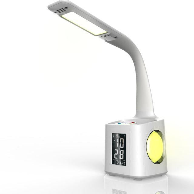 Study LED Desk Lamp USB Charging Port&Screen&Calendar&Colors Night Light Kids Dimmable Table Lamp With Pen Hold.