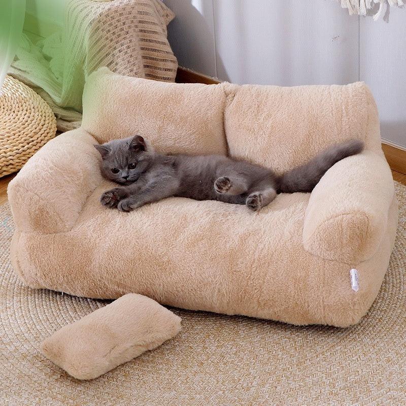 Luxury Cat Bed Sofa Winter Warm Cat Nest Pet Bed For Small Medium Dogs Cats Comfortable Plush Puppy Bed Pet Supplies.