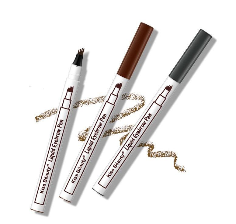 Waterproof Natural Eyebrow Pen Four-claw Eye Brow Tint Fork Tip Eyebrow Tattoo Pencil.