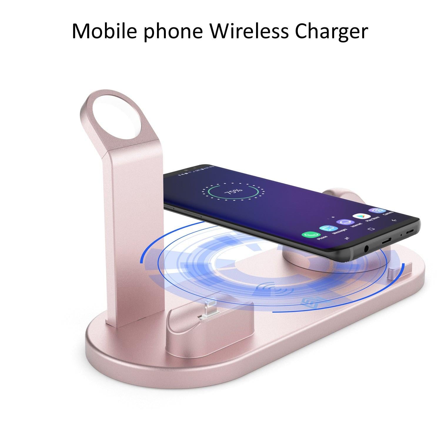 Wireless Charger 4 In 1 Charging Station For AppleIWatch Series 8 7 I-Phone 15 14 13 12 Pro Airpods Pro 3 2 Charging Stand Dock.