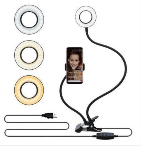 LED Selfie Ring Light for Live Adjustable Makeup Light-8cm Stand.