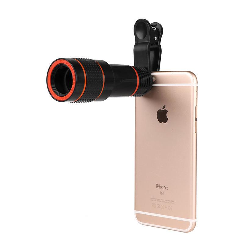 Zoom Mobile Phone Clip-On Retractable Telescope Camera Lens For  Galaxy S3 S4 S5 S6 S7 Edge Phone.