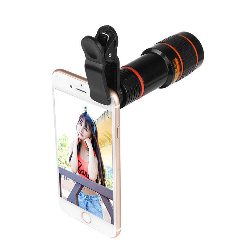 Zoom Mobile Phone Clip-On Retractable Telescope Camera Lens For  Galaxy S3 S4 S5 S6 S7 Edge Phone.