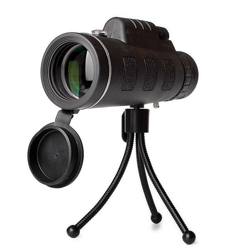Compatible with Apple, Monocular Telescope Zoom Scope with Compass Phone Clip Tripod.