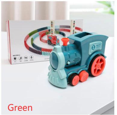 Domino Train Toys Baby Toys Car Puzzle Automatic Release Licensing Electric Building Blocks Train Toy.