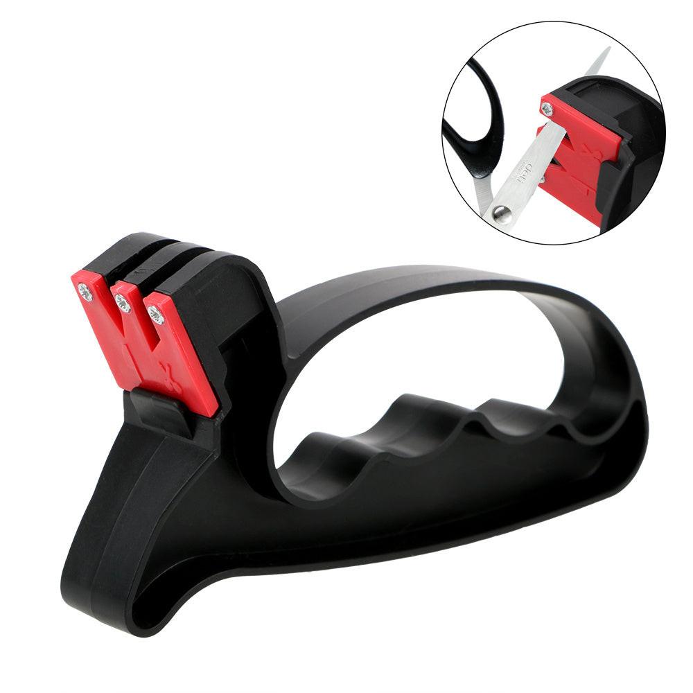 Knife Sharpener Handheld Scissor Blade Sharpening Convenient Kitchen Tools Grindstone 2 In 1 Kitchen Gadgets.