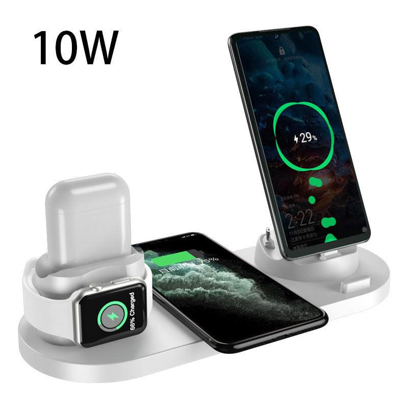 Wireless Charger For IPhone Fast Charger For Phone Fast Charging Pad For Phone Watch 6 In 1 Charging Dock Station.