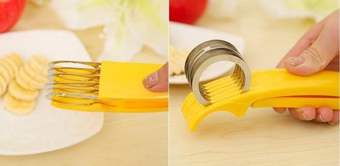 Kitchenware Banana Slicer Stainless Steel Cut Ham Sausage Cutter.