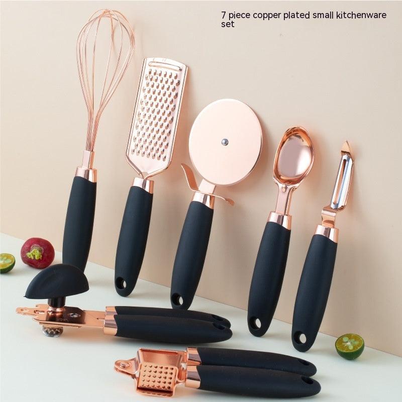 Kitchen Household Peeler Gadget Copper Plating Set.