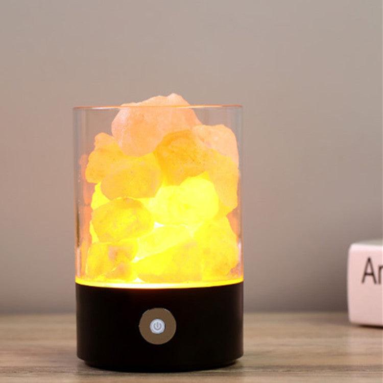 USB Crystal Light Himalayan Salt LED Lamp.