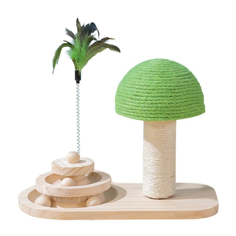 Pet Cat Tree Toys Cat Scratch Post Pet Furniture Scratching Post Cats Claw Scratcher Double Sisal Balls Cat Accessories.