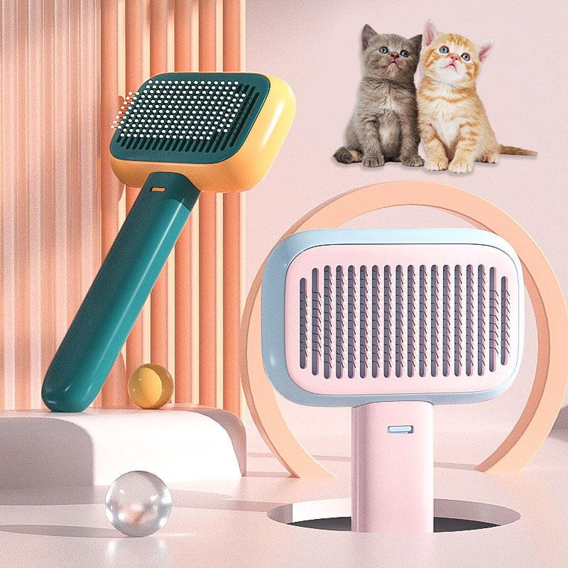 New Pet Cat Dog Hair Brush Hair Massage Comb Open-Knot Brush Grooming Cleaning Tool Stainless Steel Comb.