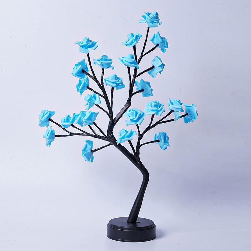 Table Lamp Flower Tree Rose Lamps Fairy Desk Night Lights USB Operated Gifts For Wedding Valentine Christmas Decoration.