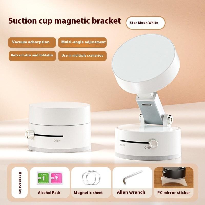 Foldable Magnetic Vacuum Car Phone Holder Foldable Suction Cup With Suction Cup Hands-Free Navigation For Smart Phone.