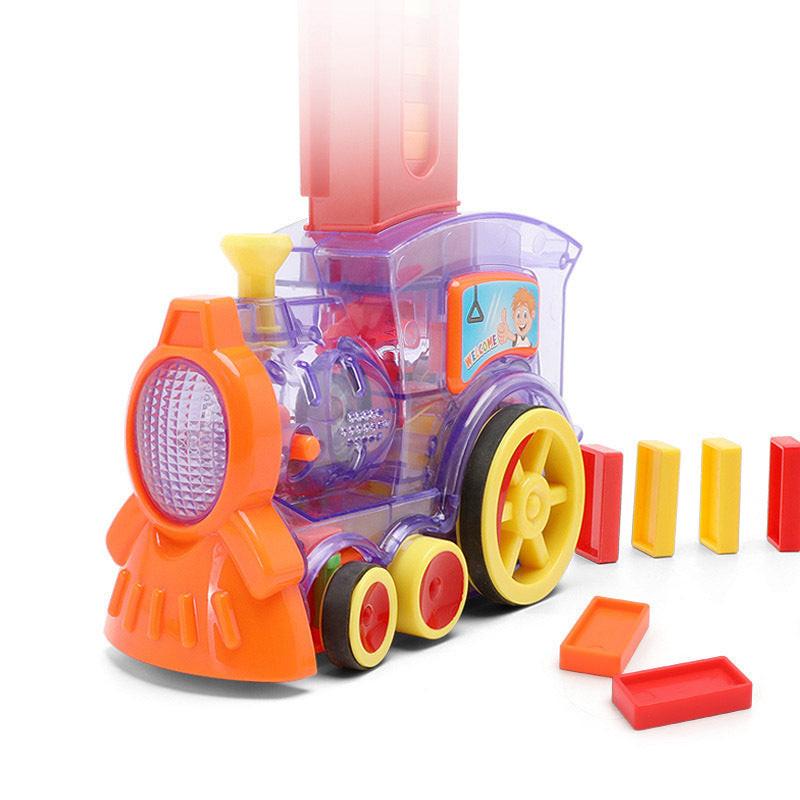 Domino Train Toys Baby Toys Car Puzzle Automatic Release Licensing Electric Building Blocks Train Toy.