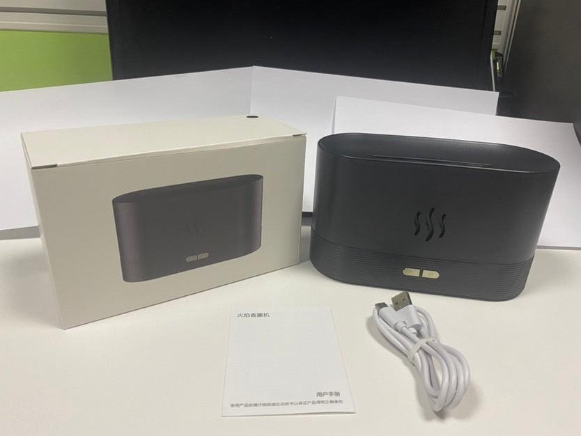 2022 Best Selling USB Ultrasonic Flame Humidifier Led RGB Colorful Essential Oil Fire Flame Aroma Diffuser.