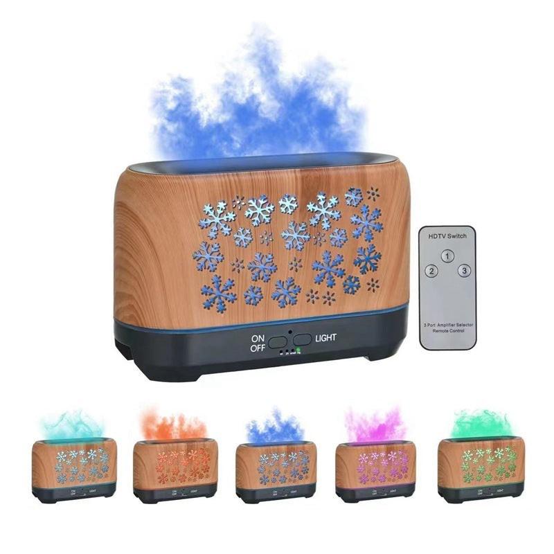 Christmas Snowflake Pattern Humidifier Household Colorful Aromatherapy Humidifier Atmosphere Colorful Diffuser.