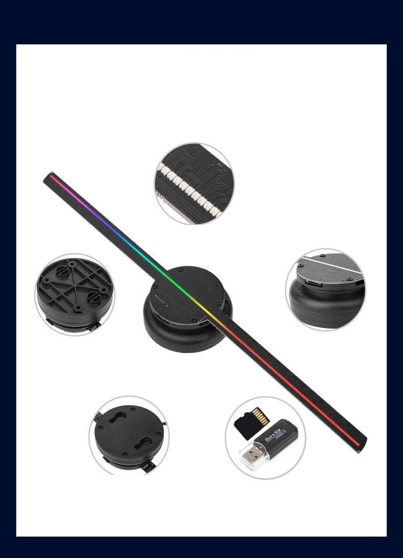 Led Luminous Sign Light Holographic Projector Diy Fan Screen Video Picture 3d Holographic Light Holiday Decoration.