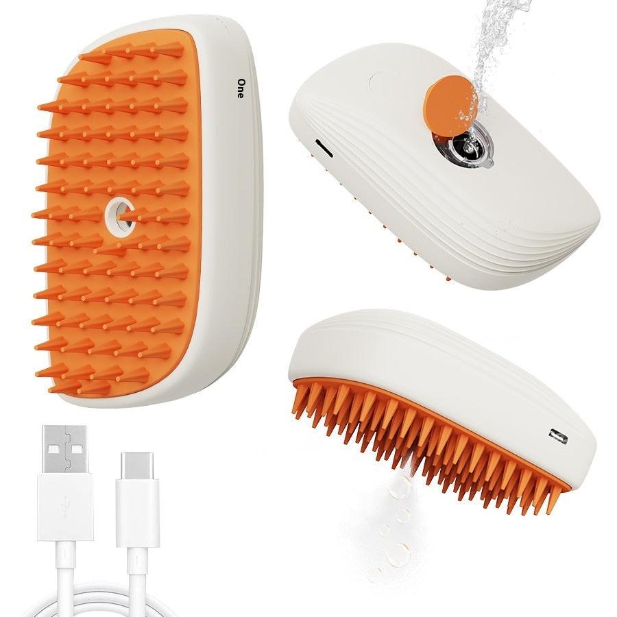 USB Rechargeable Pets Steam Brush Spray Massage Comb Pet Grooming Tools Cat Steam Comb Pet Products.