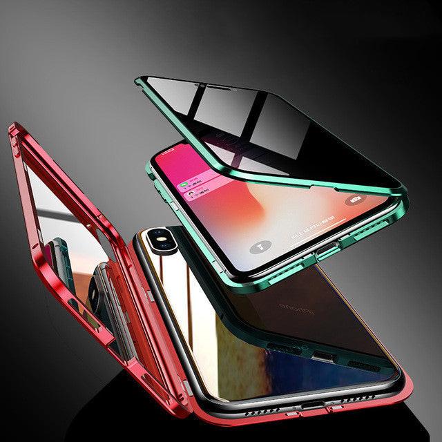 Phone Case Anti-peep Magnetic Protective Shell Magnetic Privacy Glass Case For Phone.