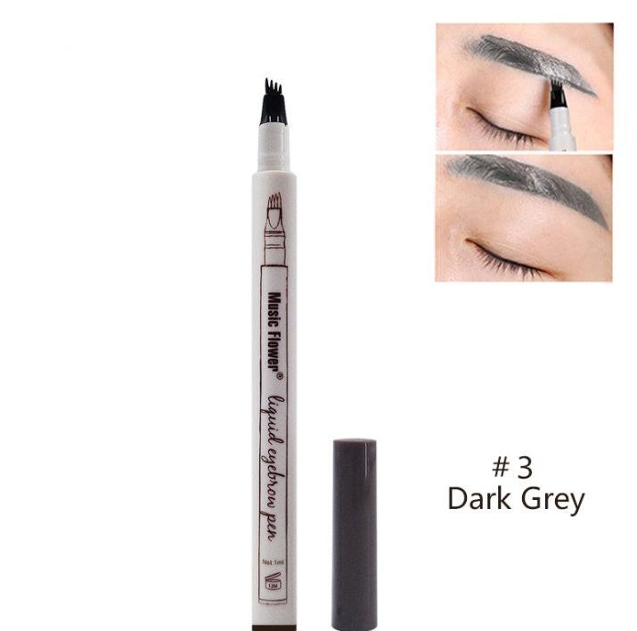 Waterproof Natural Eyebrow Pen Four-claw Eye Brow Tint Fork Tip Eyebrow Tattoo Pencil.