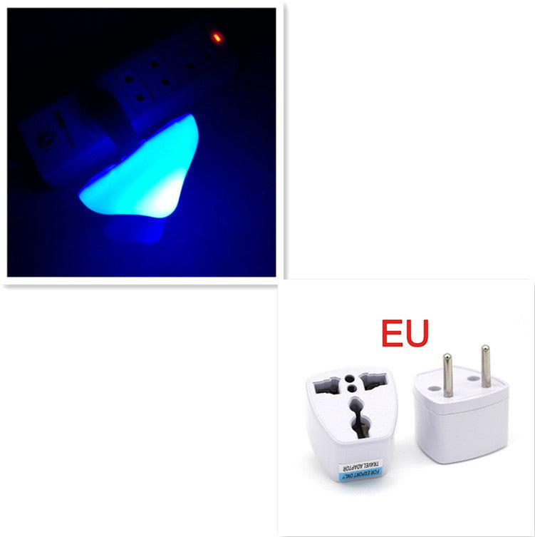 LED Night Light Mushroom Wall Socket Lamp EU US Plug Warm White Light-control Sensor Bedroom Light Home Decoration.