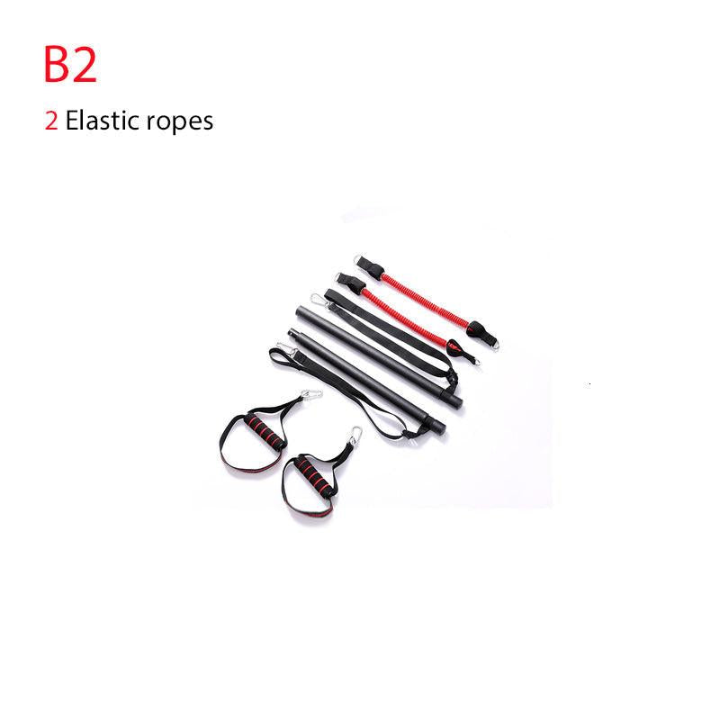 Body Workout Trainer Bar with Resistance Bands Rubber Buckles.