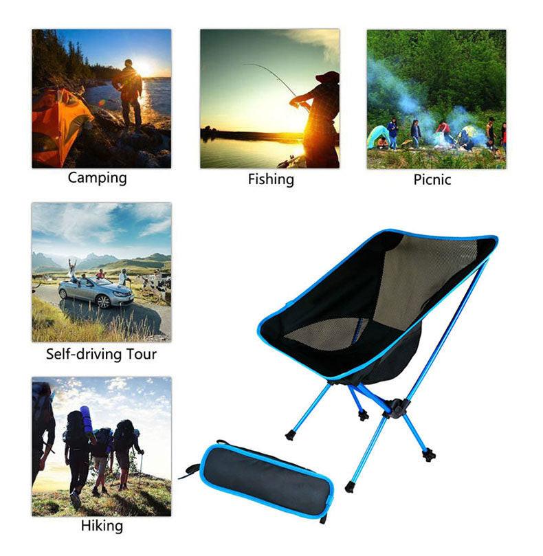 Travel Ultralight Folding Chair Superhard High Load Outdoor Camping Chair Portable Beach Hiking Picnic Seat Fishing Tools Chair.