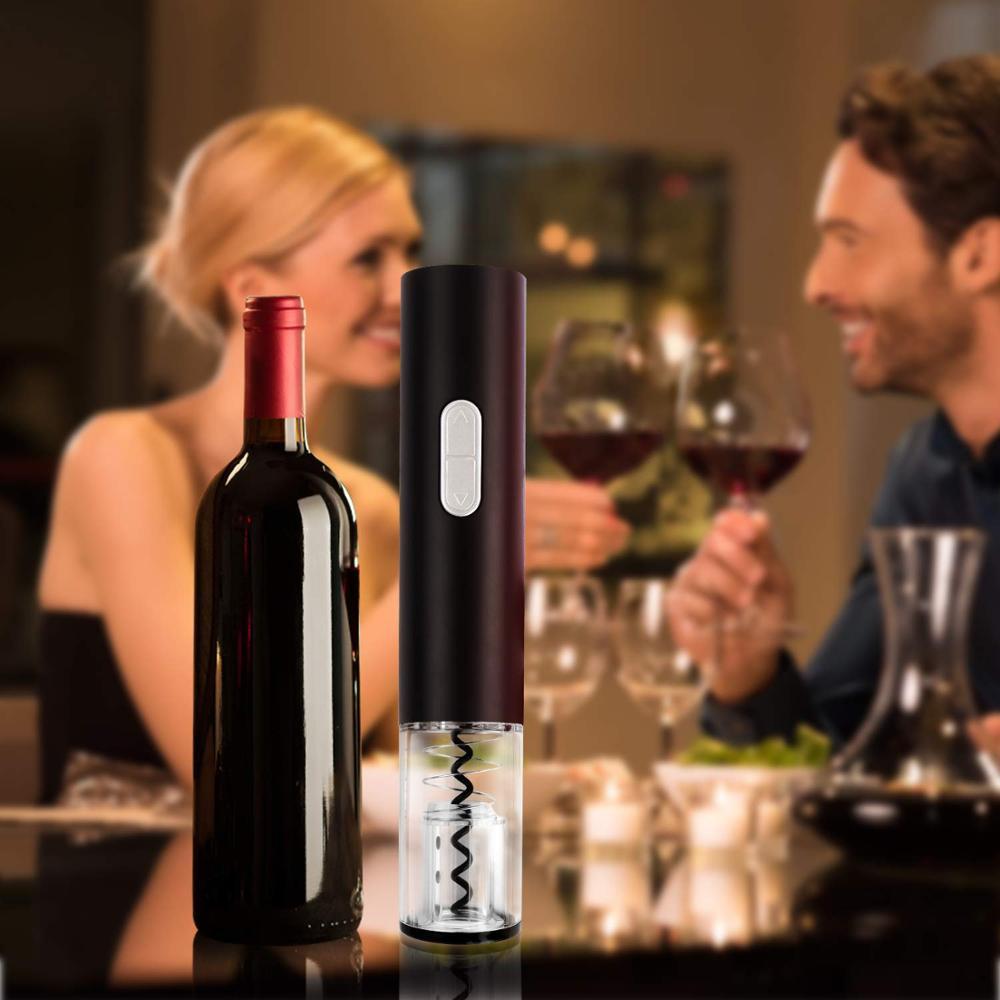 Electric Wine Opener Automatic Electric Wine Bottle Corkscrew Opener With Foil Cutter Wine Bottle Opener Kit.