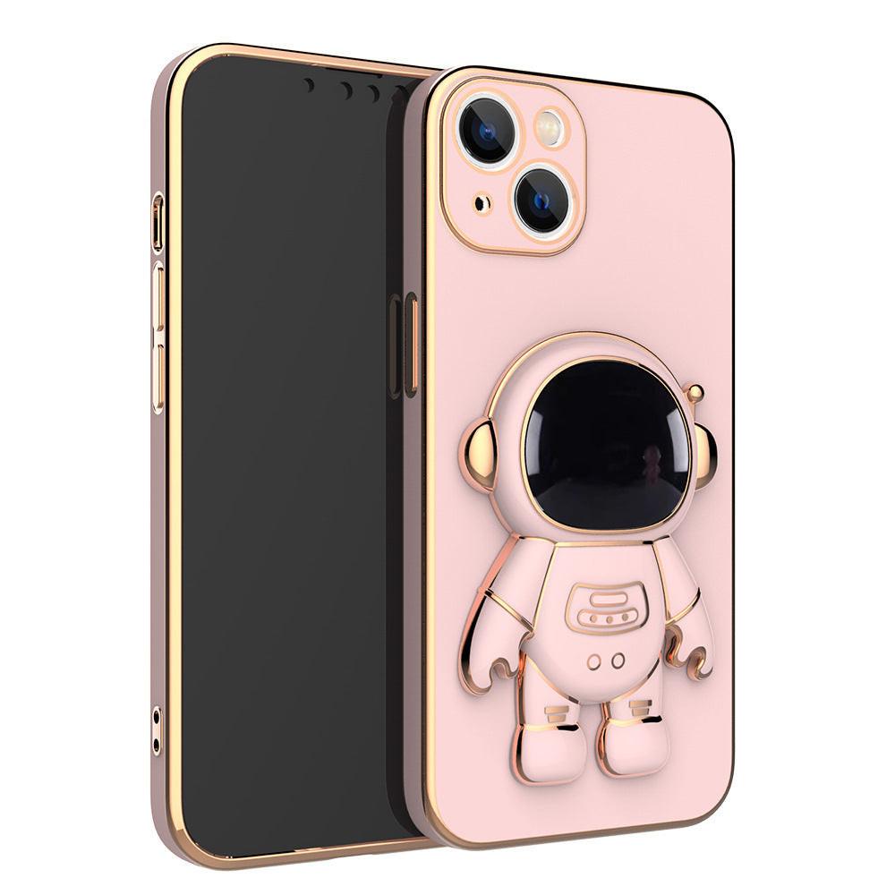 3D Astronaut Phone Case Anti-Drop Electroplating Bracket.