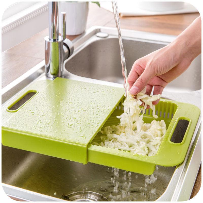 Multifunction Kitchen Chopping Blocks Sinks Drain Basket Cutting Board Vegetable Meat Tools Kitchen Accessories Chopping Board.