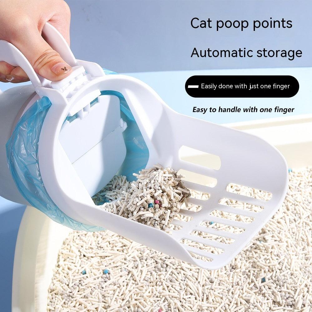 Upgrade Widen Cat Litter Shovel Scoop With Refill Bags Large Cat Litter Box Self Cleaning Cat Waste Bin System Pet Supplies Pet Products.