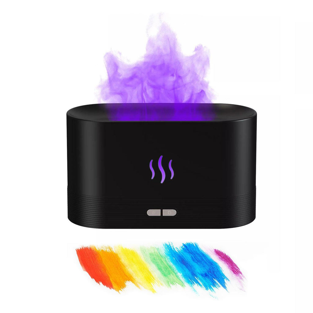 2022 Best Selling USB Ultrasonic Flame Humidifier Led RGB Colorful Essential Oil Fire Flame Aroma Diffuser.