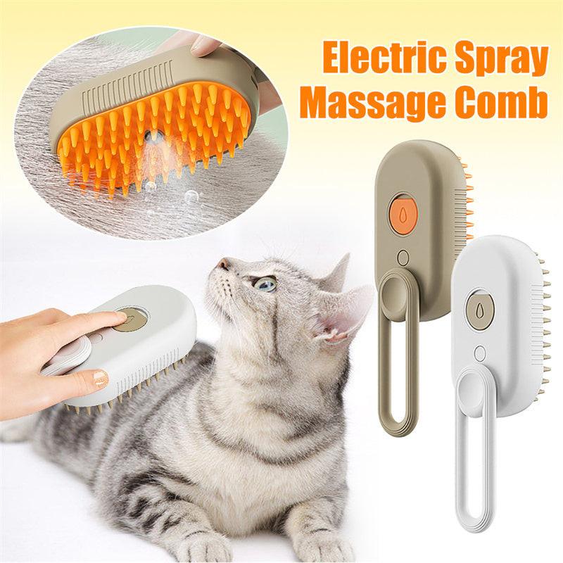 Cat Steam Brush Steamy Dog Brush 3 In 1 Electric Spray Cat Hair Brushes For Massage Pet Grooming Comb Hair Removal Combs Pet Products.