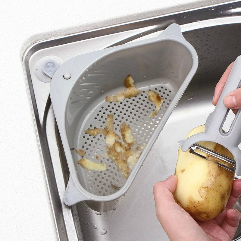 Kitchen Sink Multi-function Triangle Storage Rack Multi-purpose Dishwashing Sponge Drain Rack Storage Rack.